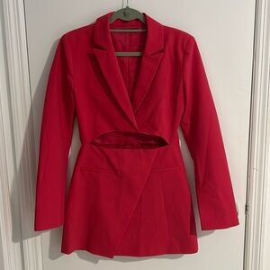 Hot Pink Zara Suit Cut Out Mini Dress (S)
